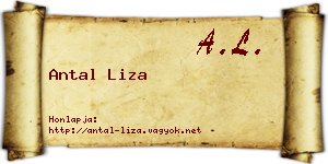 Antal Liza névjegykártya