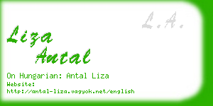 liza antal business card